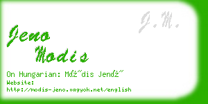 jeno modis business card